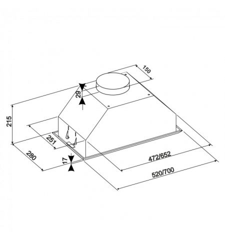 Вытяжка купольная Tornado MODUL 1200(52) LED Inox (1200 м?/ч) Вытяжка купольная Tornado MODUL 1200(52) LED Inox (1200 м?/ч)