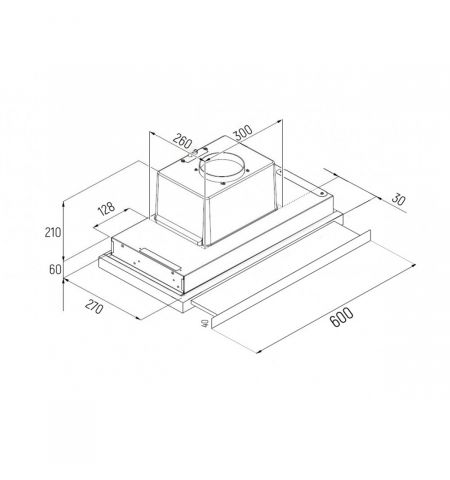Вытяжка полновстраиваемая Tornado SONORA 1200(60) BL LED Black (1200 м?/ч) Вытяжка полновстраиваемая Tornado SONORA 1200(60) BL LED Black (1200 м?/ч)