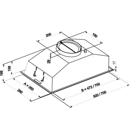 Вытяжка купольная Tornado MODUL 960(52) LED Inox (960 м?/ч) Вытяжка купольная Tornado MODUL 960(52) LED Inox (960 м?/ч)