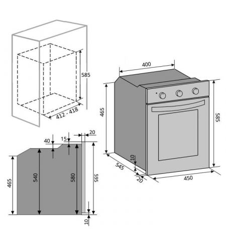 Духовка электрическая Tornado TRC-456D WHITE (White) Духовка электрическая Tornado TRC-456D WHITE (White)