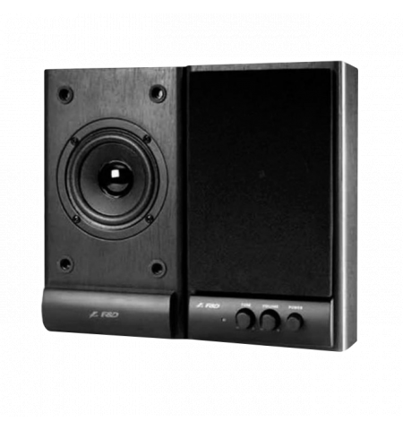Speakers 2.0  F&D R215, 6W (2 x 3W), RCA x2, AUX, Wooden, Black