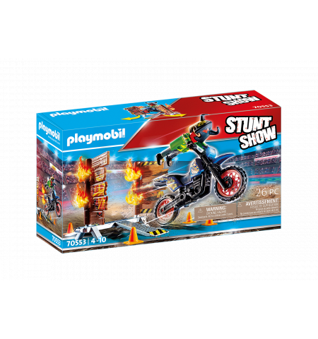 PM70553 Stunt Show Motocross with Fiery Wall