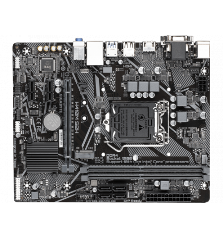 MB Gigabyte H410M S2H, Socket 1200, Intel H410 , Dual 2xDDR4-2933, CPU Intel graphics, VGA, HDMI, DVI-D, 1xPCIe X16, 2xPCIe 2.0 x1, 1x M.2, 4xSATA3, A