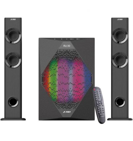 Speakers 2.1  F&D T-300X, 70W (35W + 2x17,5W)  Bluetooth 4.0, USB, FM Tuner, LED, Display, Multi-Color LED Light, Microphone included , Remote control