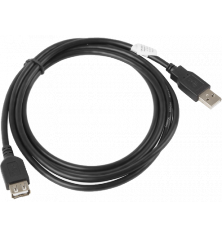 Cable Extension USB2.0 - 1.8m - LANBERG  A Male - A Female,  CA-USBE-10CC-0018-BK