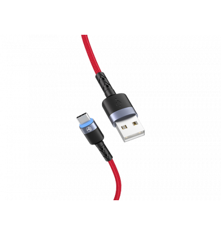 Cable USB - Type-C, cu LED, 3A, 1.2m, Tellur Red  TLL155334