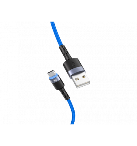 Cable USB - Type-C, cu LED, 3A, 1.2m, Tellur Blue  TLL155344