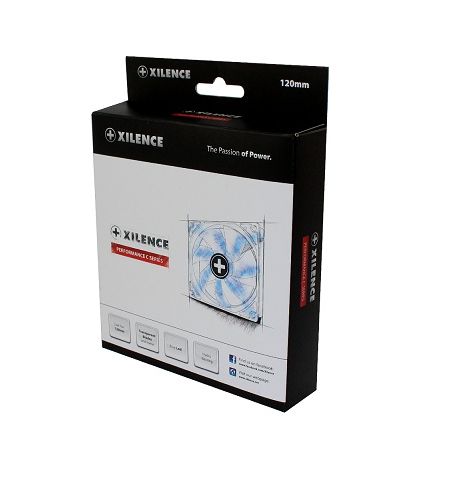 120mm Case Fan - XILENCE XPF120.TBL Fan, Blue LED, 120x120x25mm,