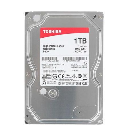 3.5" HDD 1.0TB  Toshiba HDWD110UZSVA  P300,  Desktop™, CMR Drive, 7200rpm, 64MB, SATAIII