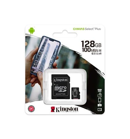 Карта памяти Kingston Canvas Select Plus microSD 128GB Карта памяти Kingston Canvas Select Plus microSD 128GB