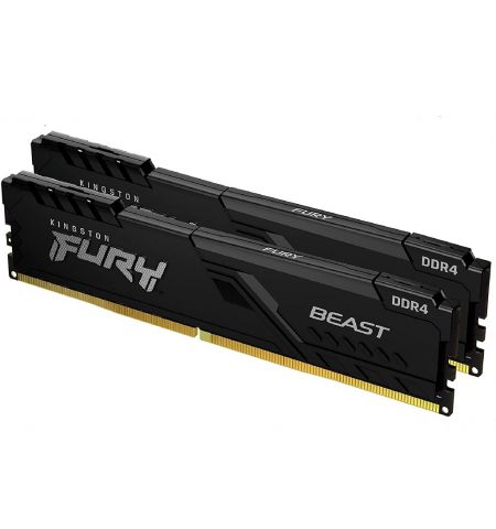 32GB (Kit of 2*16GB) DDR4-3600  Kingston FURY® Beast DDR4, PC28800, CL18, 1.35V, Auto-overclocking, Asymmetric BLACK low-profile heat spreader, Intel XMP Ready  (Extreme Memory Profiles) 32GB (Kit of 2*16GB) DDR4-3600  Kingston FURY® Beast DDR4, PC28800, CL18, 1.35V, Auto-overclocking, Asymmetric BLACK low-profile heat spreader, Intel XMP Ready  (Extreme Memory Profiles)