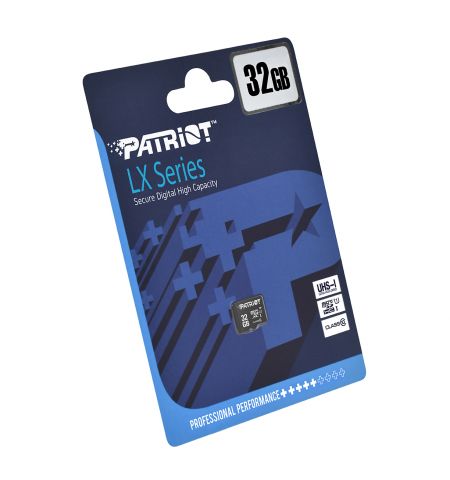 Карта памяти Patriot LX Series microSD + SD adapter / 32GB Карта памяти Patriot LX Series microSD + SD adapter / 32GB
