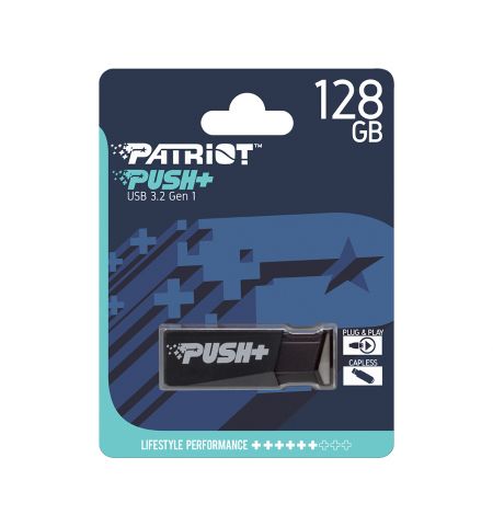 Флеш-накопитель USB Patriot PUSH+ / USB3.2 / 128GB / Black Флеш-накопитель USB Patriot PUSH+ / USB3.2 / 128GB / Black