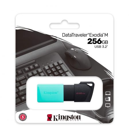 USB Flash Drive Kingston DataTraveler Exodia M 256ГБ / Black/Teal