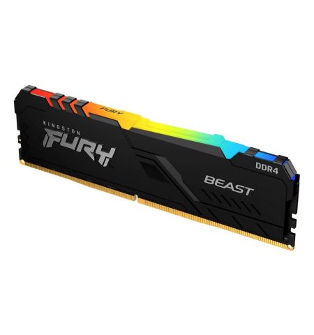 16GB DDR4-2666  Kingston FURY® Beast DDR4 RGB, PC21300, CL16, 2Rx8, 1.2V,  Auto-overclocking, Asymmetric BLACK low-profile heat spreader, Dynamic RGB effects featuring Kingston FURY Infrared Sync technology, Intel XMP Ready (Extreme Memory Profiles) 16GB DDR4-2666  Kingston FURY® Beast DDR4 RGB, PC21300, CL16, 2Rx8, 1.2V,  Auto-overclocking, Asymmetric BLACK low-profile heat spreader, Dynamic RGB effects featuring Kingston FURY Infrared Sync technology, Intel XMP Ready (Extreme Memory Profiles)