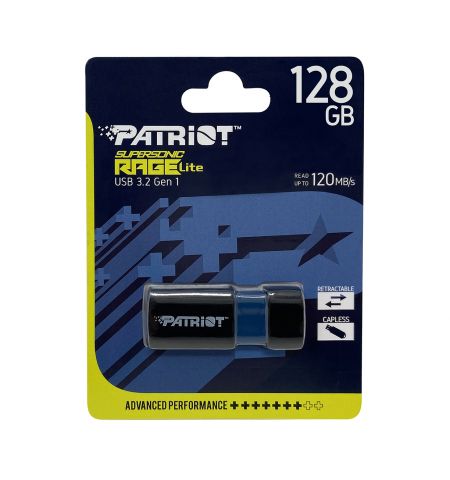 Флеш-накопитель USB Patriot Supersonic Rage Lite / USB3.2 / 128GB / Black Флеш-накопитель USB Patriot Supersonic Rage Lite / USB3.2 / 128GB / Black