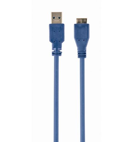 Cable microUSB3.0 - 3m (for external HDD) - Cablexpert -  CCP-mUSB3-AMBM-6, 3.0 m, USB 3.0 A-plug to Micro B-plug, Blue Cable microUSB3.0 - 3m (for external HDD) - Cablexpert -  CCP-mUSB3-AMBM-6, 3.0 m, USB 3.0 A-plug to Micro B-plug, Blue