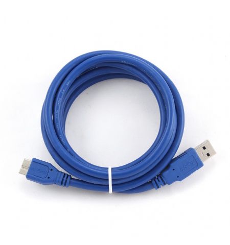 Cable microUSB3.0 - 3m (for external HDD) - Cablexpert -  CCP-mUSB3-AMBM-6, 3.0 m, USB 3.0 A-plug to Micro B-plug, Blue Cable microUSB3.0 - 3m (for external HDD) - Cablexpert -  CCP-mUSB3-AMBM-6, 3.0 m, USB 3.0 A-plug to Micro B-plug, Blue