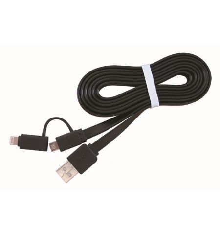 Cable USB2.0 combo (2 in 1) - 1m - Cablexpert CC-USB2-AMLM2-1m, USB 2.0 A-plug to 8-pin male connector (for Iphone) + male MicroUSB connector Cable USB2.0 combo (2 in 1) - 1m - Cablexpert CC-USB2-AMLM2-1m, USB 2.0 A-plug to 8-pin male connector (for Iphone) + male MicroUSB connector