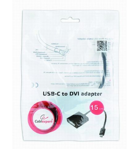 АдаптерGembird  A-CM-DVIF-01, USB-C to DVI АдаптерGembird  A-CM-DVIF-01, USB-C to DVI