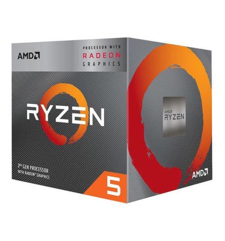 AMD Ryzen™ 5 3400G, Socket AM4, 3.7-4.2GHz (4C/8T), 4MB L3, Integrated