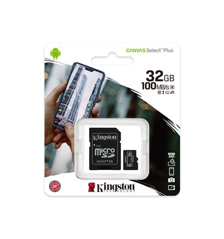 Карта памяти Kingston Canvas Select Plus microSD 32GB Карта памяти Kingston Canvas Select Plus microSD 32GB