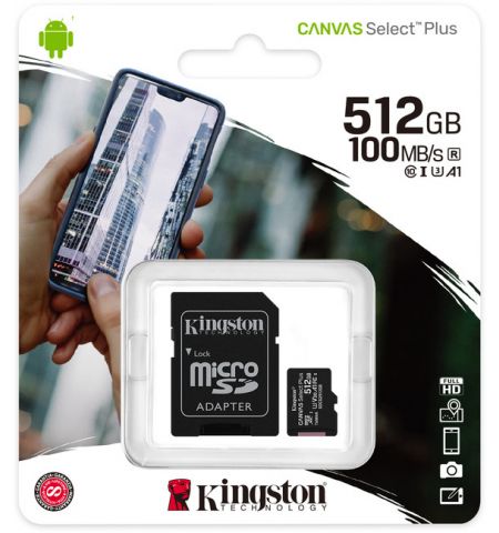 Карта памяти Kingston Canvas Select Plus microSD 512GB Карта памяти Kingston Canvas Select Plus microSD 512GB