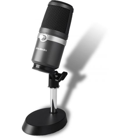 AverMedia USB Microphone - AM310: Uni-directional condenser microphone, Polar pattern: Cardioid, Sample/Bit rate: 48KHz/16bit, Sensitivity: -60 ± 5 dB, Frequency response: 20Hz ~ 20kHz, USB 2.0 Plug&Play