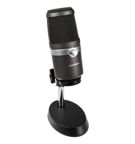 AverMedia USB Microphone - AM310: Uni-directional condenser microphone, Polar pattern: Cardioid, Sample/Bit rate: 48KHz/16bit, Sensitivity: -60 ± 5 dB, Frequency response: 20Hz ~ 20kHz, USB 2.0 Plug&Play