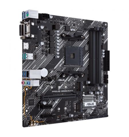 ASUS PRIME B550M-K, Socket AM4, AMD B550, Dual 4xDDR4-4600, APU AMD graphics, VGA, DVI, HDMI, 1xPCIeX16 4.0, 4xSATA3, 2xPCIeX1, RAID, 2xM.2 4.0 slot, ALC887 HDA, 1xGbE LAN, 2xUSB3.2 Gen 2, 6xUSB3.2, mATX ASUS PRIME B550M-K, Socket AM4, AMD B550, Dual 4xDDR4-4600, APU AMD graphics, VGA, DVI, HDMI, 1xPCIeX16 4.0, 4xSATA3, 2xPCIeX1, RAID, 2xM.2 4.0 slot, ALC887 HDA, 1xGbE LAN, 2xUSB3.2 Gen 2, 6xUSB3.2, mATX