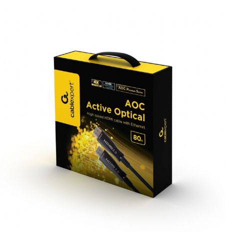 Cable HDMI CCBP-HDMI-AOC-80M, 80m, male-male, Active Optical (AOC) High speed HDMI cable with Ethernet "AOC Premium Series", 80 m Cable HDMI CCBP-HDMI-AOC-80M, 80m, male-male, Active Optical (AOC) High speed HDMI cable with Ethernet "AOC Premium Series", 80 m