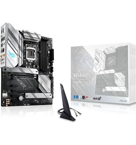 ASUS ROG STRIX B560-A GAMING WIFI, Socket 1200, Intel® B560 (11/10th Gen CPU), Dual 4xDDR4-5000, HDMI, DP, CPU iGPU, 2xPCIe X16 4.0, 6xSATA3, 3xPCIex1, RAID, 2xM.2 4.0, S1220A HDA, 2.5GbE LAN, WiFi6,2xUSB3.2Gen2 TypeC+A, 5xUSB3.2, Aura Sync RGB, ATX ASUS ROG STRIX B560-A GAMING WIFI, Socket 1200, Intel® B560 (11/10th Gen CPU), Dual 4xDDR4-5000, HDMI, DP, CPU iGPU, 2xPCIe X16 4.0, 6xSATA3, 3xPCIex1, RAID, 2xM.2 4.0, S1220A HDA, 2.5GbE LAN, WiFi6,2xUSB3.2Gen2 TypeC+A, 5xUSB3.2, Aura Sync RGB, ATX