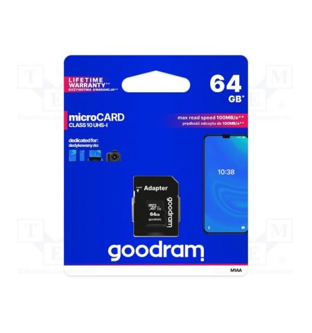 Карта памяти Goodram M1AA microSD 64GB Карта памяти Goodram M1AA microSD 64GB