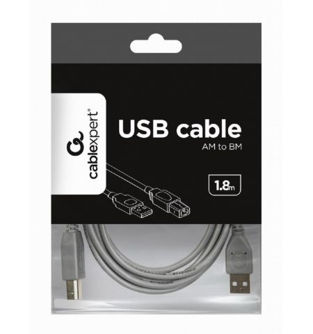 Cable USB2.0 CCP-USB2-AMBM-6G, USB 2.0 A-plug B-plug 6ft cable, 1.8 m, Grey Color Cable USB2.0 CCP-USB2-AMBM-6G, USB 2.0 A-plug B-plug 6ft cable, 1.8 m, Grey Color