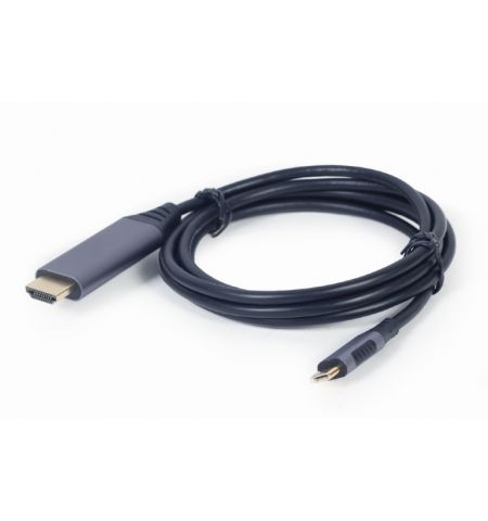 Cable Type-C to HDMI - 1.8m - Cablexpert CC-USB3C-HDMI-01-6, 1.8m, USB Type-C to HDMI display adapter cable, Supported resolutions: HDMI up to 4K at 60 Hz, Space Grey Cable Type-C to HDMI - 1.8m - Cablexpert CC-USB3C-HDMI-01-6, 1.8m, USB Type-C to HDMI display adapter cable, Supported resolutions: HDMI up to 4K at 60 Hz, Space Grey