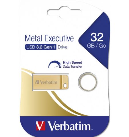 USB Flash Drive Verbatim Metal Executive 32GB, Gold