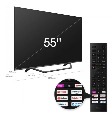 55" LED TV Hisense 55A7GQ / 4K / SmartTV / Black