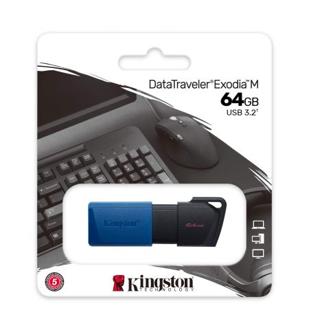 USB Flash Drive Kingston DataTraveler Exodia 64GB / Black/Blue