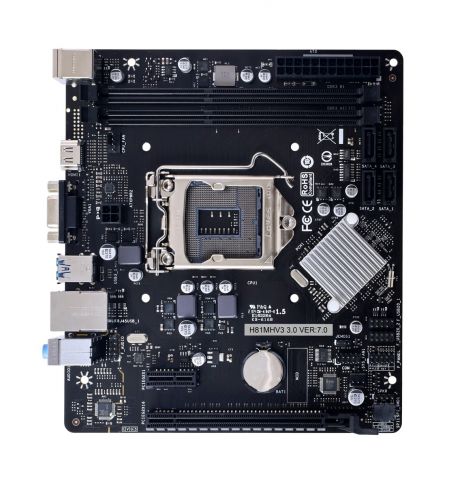 Материнская плата BIOSTAR H81MHV3 3.0 / Socket 1150 / Intel H81/ mATX Материнская плата BIOSTAR H81MHV3 3.0 / Socket 1150 / Intel H81/ mATX