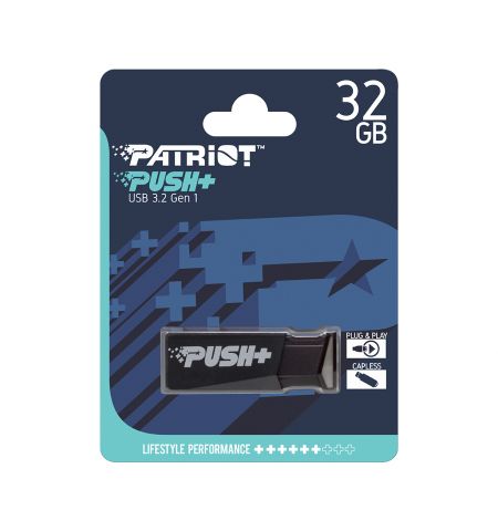 USB Flash Drive Patriot PUSH+ / USB3.2 / 32GB / Black