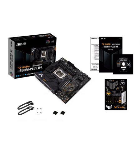 Материнская плата ASUS TUF GAMING B660M-PLUS D4 / 1700 / B660 / DDR4 / mATX Материнская плата ASUS TUF GAMING B660M-PLUS D4 / 1700 / B660 / DDR4 / mATX