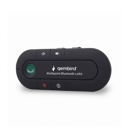 Gembird  BTCC-03, Multipoint Bluetooth Carkit,  Bluetooth v2.1+ EDR, talk time: up to 12 hours, Connect 2 mobile phones at once, Black