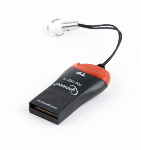 Card Reader Gembird FD2-MSD-3, MicroSDHC, Key ring cord, Black/Orange, Card Reader Gembird FD2-MSD-3, MicroSDHC, Key ring cord, Black/Orange,