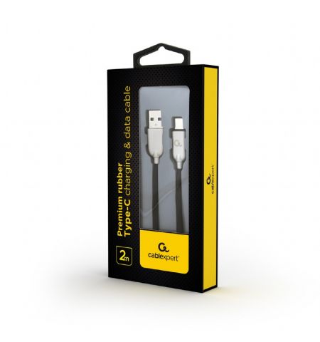 Cable USB2.0/Type-C Premium Rubber - 2m - Cablexpert CC-USB2R-AMCM-2M, Cable USB2.0/Type-C Premium Rubber - 2m - Cablexpert CC-USB2R-AMCM-2M,