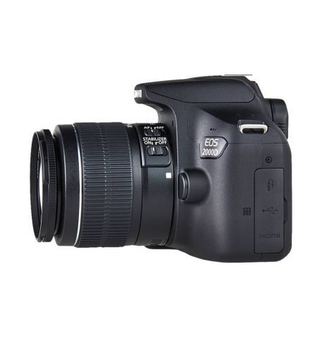 DSLR Camera CANON EOS 2000D 18-55 DC III Black (2728C007) DSLR Camera CANON EOS 2000D 18-55 DC III Black (2728C007)