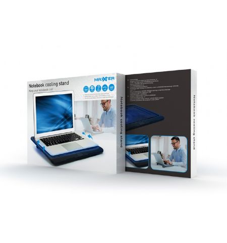 Gembird  ACT-NS151F, Notebook cooling stand, up to 15.6", LED backlight in fans, Large 12 cm cooling fan, 1000 RPM (± 10 %), Black