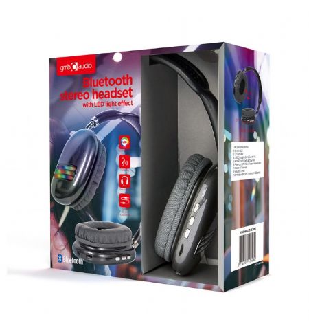 Беспроводные Наушники Gembird BHP-LED-02-BK,