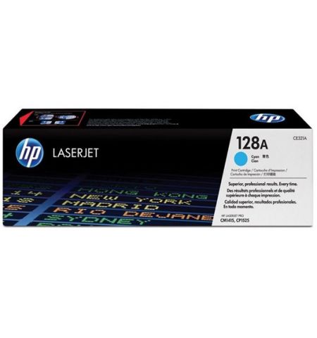 HP №128 Cyan Cartridge for LJ Pro CM1415 Color MFP series, 1300 pages