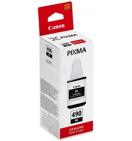 Ink Bottle Canon GI-490 Bk, black, 135ml for PIXMA G1400/G2400/G3400 Ink Bottle Canon GI-490 Bk, black, 135ml for PIXMA G1400/G2400/G3400