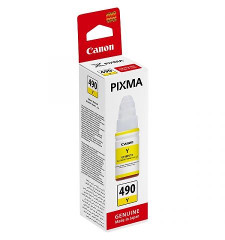 Ink Bottle Canon GI-490 Y, yellow, 70ml for PIXMA G1400/G2400/G3400 Ink Bottle Canon GI-490 Y, yellow, 70ml for PIXMA G1400/G2400/G3400